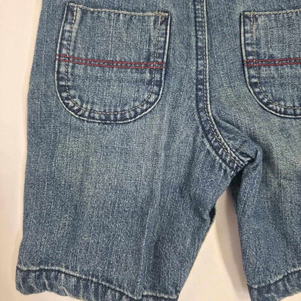 Vintage OshKosh Genuine Baby Denim Overalls Set 3M Blue Jean Infant Classic USA
